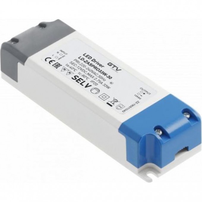 Блок питания GTV 33W для светодиодов LD-ZASPRO33W-30 Блок питания GTV 33W для светодиодов LD-ZASPRO33W-30