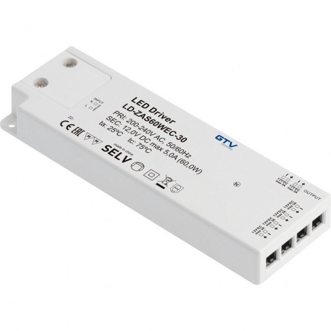 Блок питания GTV SLIM EASY CLICK 60W LD-ZAS60WEC-30 Блок питания GTV SLIM EASY CLICK 60W LD-ZAS60WEC-30