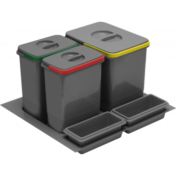 Комплект ведер MULTINO 600, антрацит GTV PB-91114100B5-A Комплект ведер MULTINO 600, антрацит GTV PB-91114100B5-A