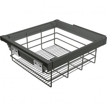 Корзина для белья, графит, с доводчиком, полного выдвижения GTV WG-KOSZ60-60 Корзина для белья, графит, с доводчиком, полного выдвижения GTV WG-KOSZ60-60