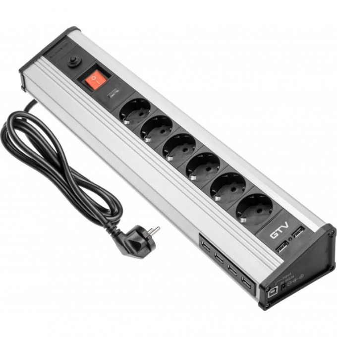 Удлинитель настольный MULTI, 6 розеток SCHUKO GTV AE-PBMUL6S6U-53 Удлинитель настольный MULTI, 6 розеток SCHUKO GTV AE-PBMUL6S6U-53