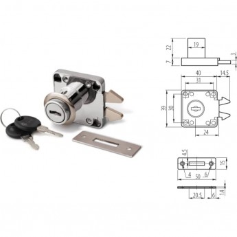 Замок цилиндр 202 GTV ZZ-Z0-202-01 Замок цилиндр 202 GTV ZZ-Z0-202-01